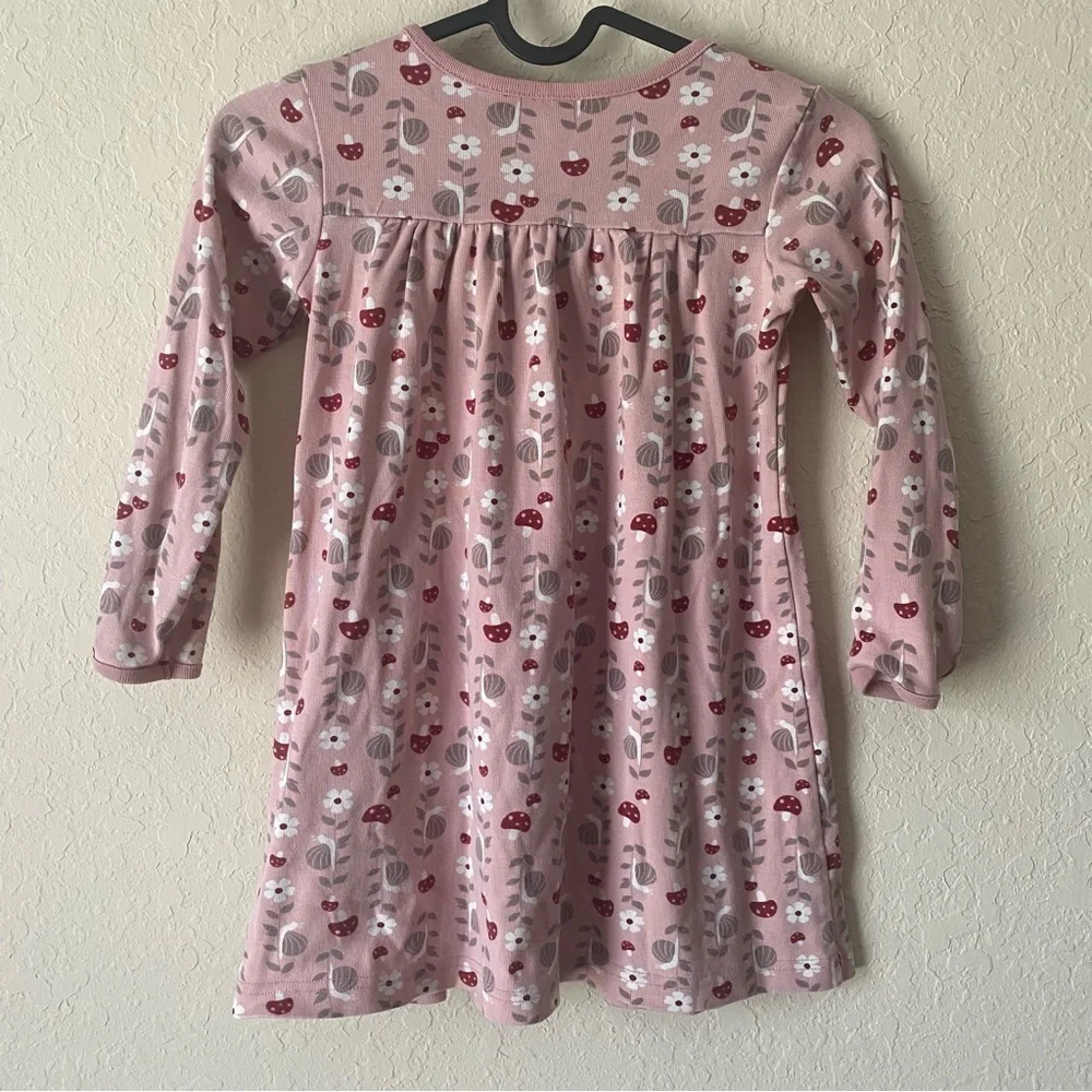 Hanna Andersson | Girl's Pink Printed Long Sleeve Cotton Dress Size US 5